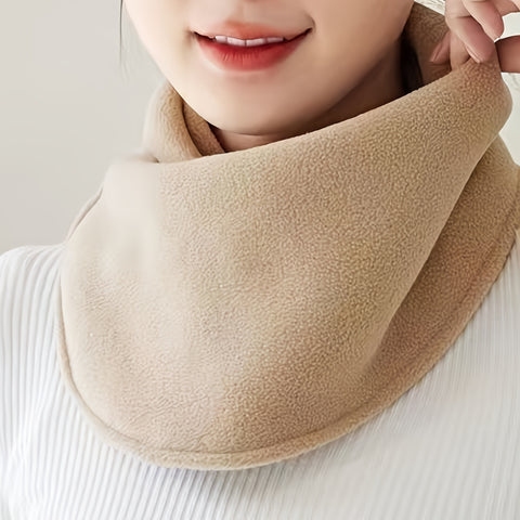 Elegant Windproof Neck Warmer: Chic Knit, Velvet-Lined for Ultimate Warmth & Style on Winter Nights
