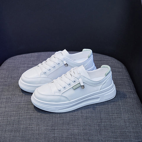 2025  ins little white shoes student Korean version of female tide popular summer new mesh breathable casual shoes board shoes street shot K6612
