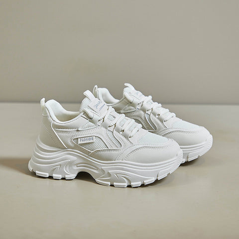 2025  ins Korean version of the new dad shoes for women  spring student sports running shoes casual thick soles increase 8821-2