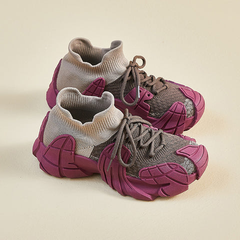 2025  ins Korean version of flying woven shoes  spring new student sports shoes fitness running casual shoes height increase TA007-1