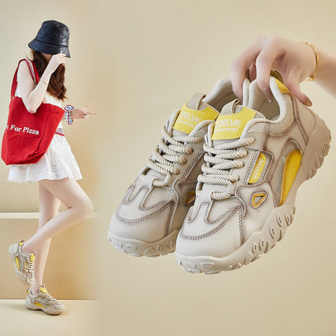 2025  ins tide Korean version of the new dad shoes girl  summer student sports running casual mesh breathable XQ-K01