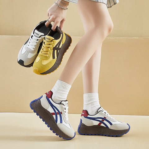 2025  ins Korean version of Forrest Gump shoes women's tide  spring new height increase student running sports casual shoes street shot HL861
