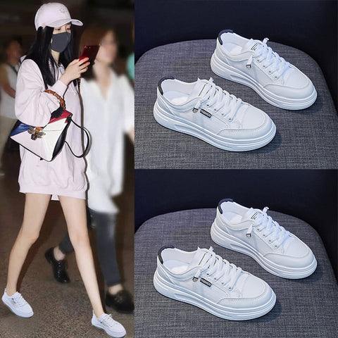 2025  ins little white shoes student Korean version of female tide popular summer new mesh breathable casual shoes board shoes street shot K6612