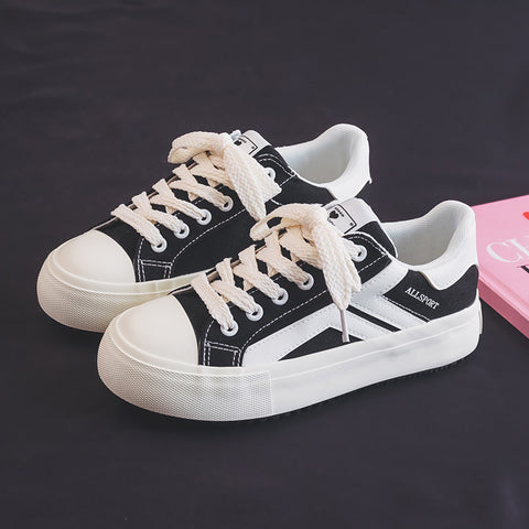 2025  ins tide Korean version of little white shoes women's  spring new student versatile board shoes heightening retro casual shoes H981