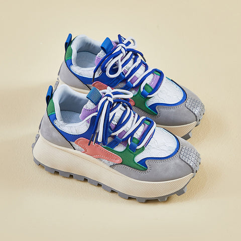 2025  ins Korean version of the new dad shoes for women  spring student sports running casual shoes platform height increase HL872-1