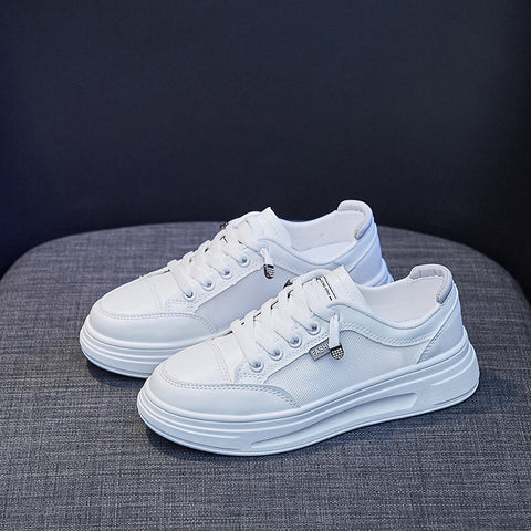 2025  ins little white shoes student Korean version of female tide popular summer new mesh breathable casual shoes board shoes street shot K6612