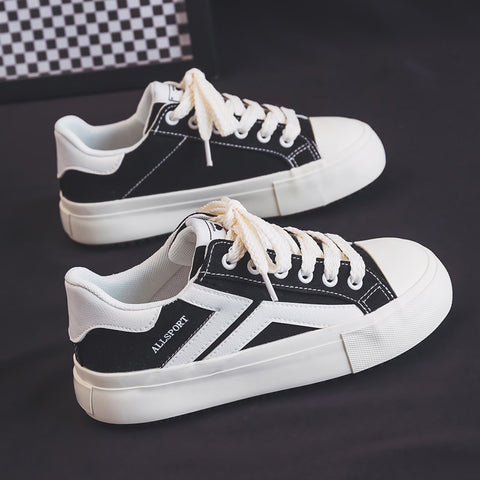 2025  ins tide Korean version of little white shoes women's  spring new student versatile board shoes heightening retro casual shoes H981