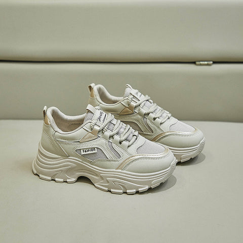 2025  ins Korean version of the new dad shoes for women  spring student sports running shoes casual thick soles increase 8821-2