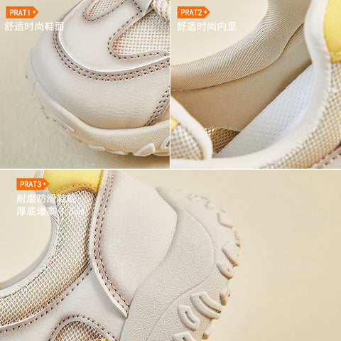 2025  ins tide Korean version of the new dad shoes girl  summer student sports running casual mesh breathable XQ-K01