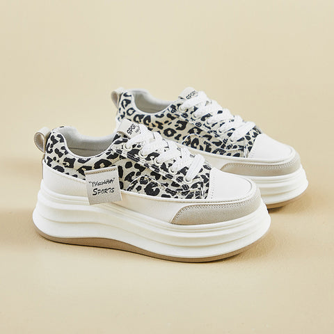 2025  spring white shoes new Korean version ins female students platform heightening sports board shoes casual street shooting HB801