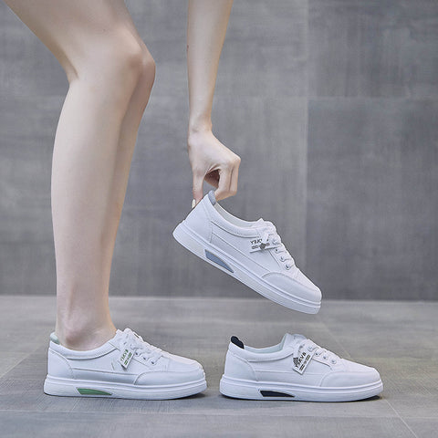 2025  Little white shoes women's  spring new breathable student board shoes ins Korean version flat-bottomed running casual shoes women's D201