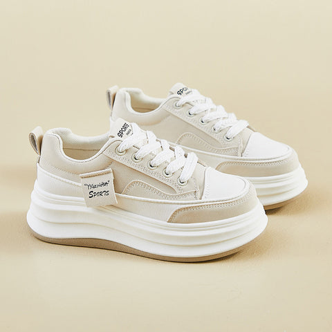 2025  spring white shoes new Korean version ins female students platform heightening sports board shoes casual street shooting HB801