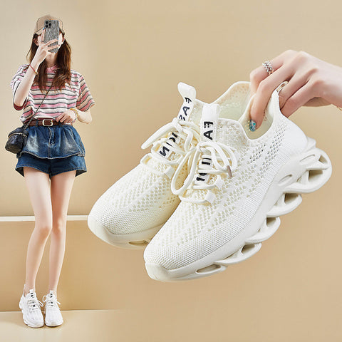 2025  ins Korean version of flying woven shoes  summer new student sports shoes breathable fitness running casual street shot H8083