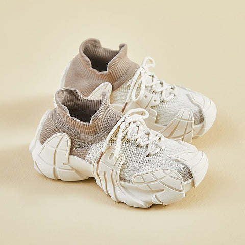 2025  ins Korean version of flying woven shoes  spring new student sports shoes fitness running casual shoes height increase TA007-1