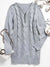 Sexy V Neck Zipper Knitted Sweater Dress Women Fashion Crochet Collar Warm Bodycon Casual Slim Long Sleeve Solid  Mini Dresses