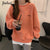 Jielur Orange Gray Sweatshirt Women M-XL Fake Two Piece M-XL Size Hoodie Female Loose Korean Fleece Streetwear Letter Embroidery