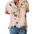 Temperament new women&#39;s shirt printing large size casual shirt loose V-neck short-sleeved shirt blouse