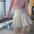 Women Black Pleated Skirts High Waist Mini Skirt Metal Letter D Design A-Line Clubwear Korean Sexy Streetwear Show Casual Z325
