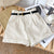 Corduroy Rolled Wide-leg Shorts Women Korean Retro Elastic Waist Loose Casual Short Pants With Belt Loose A line Shorts Femme