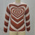 Y2K Aesthetics Sweater Women Heart Striped Fashion Sweaters E-girl Sweet Pullover Casual Elegant 90s Knitwear Round Neck Clothes