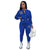 Ladies Suit Fashion Streetwear Long-Sleeved Tops Empty Loose Wide-Leg Pants Two-Piece Casual Home Sexy Slim Suit Women