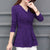 Casual Winter New Plushed and Thickened Bottom Women top Blouse Full Sleeve lace Blouse Large V-neck Purple tops Blouses Shirt