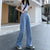 Women&#39;s Jeans Street Casual High Waist Pants Korean Fashion Light Blue Straight Jeans Cotton Loose Black Female Jeans