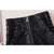 Autumn Women Tie High Waist PU Shorts Female Casual Black Leather Shorts Office Lady All Match Zipper Wide Leg Shorts A2116