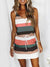 Vintage Casual Sundress Female Beach Dress Midi Backless Polka Dot Striped Women Summer 2022 Boho Sexy Floral Dress