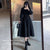 HOUZHOU Black Elegant Dress Women Vintage Long Sleeve Spring Autumn Dresses Square Collar Oversize Loose Casual Robe Streetwear