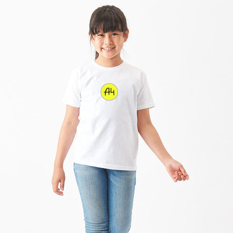 100% cotton new merch A4 round LOGO casual family clothing t shirts tops short sleeve T-shirt children adult мерч a4 tshirts