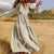 Blossomora Womens V-Neck Casual S-5XL Autumn Spring Retro Long Sleeve Floral Print Chiffon Party  Loose Long  Maxi Dress