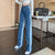 Jeans 5XL Black High Waist Traf Trousers Blue 5XL Loose Pants Japanese Straight Jeans Korean Fashion Casual Y2k Women&#39;s Jeans