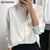 BBTEEVER New Chic Women Satin Shirts Long Sleeve Solid Turn Down Collar Elegant Office Ladies Workwear Blouses Female