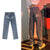 Autumn Fashion Women&#39;s Jeans Y2K Streetwear Denim Vintage Solid Color Straight Jeans Trousers Mom Boyfriends High Waist Pants