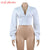 VIBESOOTD Lace Up White Sexy V-Neck Women Tops and Blouses Long Sleeve Fashion Crop Tops Shirts Ladies Blouses Streetwear