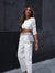 FSDA 2022 Diamond White Long Sleeve Crop Top Women Fashion Elegant Autumn Winter 90s T Shirts Sexy Casual O Neck