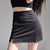 vintage sexy side slits Slim all-match black short skirt high waist elastic short package hip skirt half-length skirt female y2k