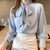H Han Queen New Arrival Shirt Womens Blouse Vintage Work Casual Tops Chiffon Blouse Bow Elegant Loose Women Business Shirts