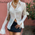 Forefair 2022 Autumn Women Sexy T Shirts Vintage Fashion V Neck Button Y2k See Through White Casual Long Sleeve Top Ladies