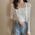 Cardigan Women V-neck Solid Single Button Slim Knitted Thin Tops Female Korean Style Simple Trendy Long Sleeve Sun Protection