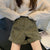 Corduroy Shorts Women Retro Vintage Straight Casual Solid Pockets Autumn New All-match Bottoms Aesthetic Thicker High Waist