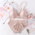 Women Bras Sexy Lingerie Lace Bra Briefs Set With Padded Fashion Girls Underwear Transparent Panties Seamless Intimates