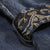 Spring&#39;s New Adult Women&#39;s Retro Dark Blue Jeanswear V-Neck Midsleeved Embroidery Belt Slimming Denim Dress
