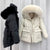 2022 Cotton Padded Fur Parka New Big Fur Collar Down Winter Jacket Women Thick Warm Parkas Female Outerwear
