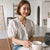 Office Ladies Lace Border Shirt Fashion Women Hollow Out White Blouse Simple Casual V-Neck Short Sleeve Blouses and Tops