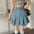 Casual Denim Mini Skirt Women Summer 2021 High-Waiste Harajuku Y2k Pleated Skirt Blue Japanese Korean Style Fashion Clothing New