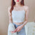 Casual Knitted Women Tank Top Sexy Spaghetti Strap Lace Up Streetwear Slim Cute Crop Tops Camis