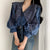 Korean Style V-neck Puff Sleeve Lace Shirts Women Elegant Female Lace-up Blouse Tops Spring Summer Women Blouses Shirts