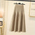 2022 New Autumn And Winter Mid-length Solid Color A-line Skirt Casual All-match Knitted Pleated Half-length Skirt Women